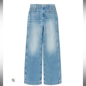 Re/done 70s pocket wide leg jean euc